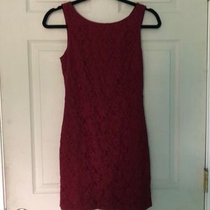 RED DETAILED DRESS